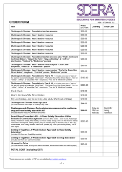 Challenges and Choices: Early adolescence resource for