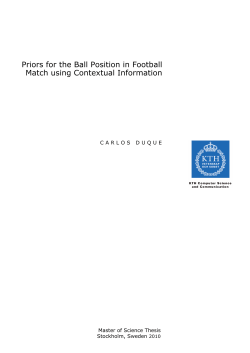 Priors for the Ball Position in Football Match using - CSC