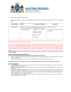 Advert - Gauteng Provincial Treasury