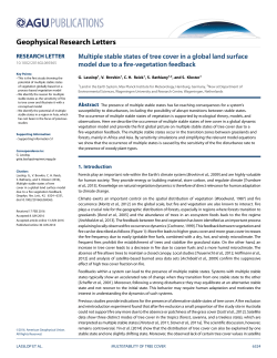 Multiple stable states of tree cover in a global land surface model