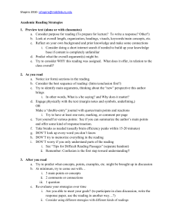 Academic Reading Strategies