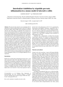 Interleukin 6 inhibition by triptolide prevents inflammation in a