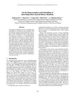 On the Representation and Embedding of Knowledge Bases