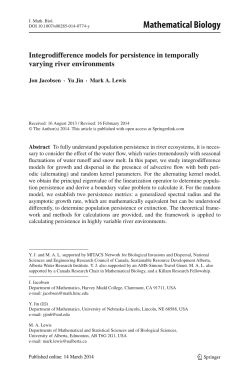 Mathematical Biology - HMC Math