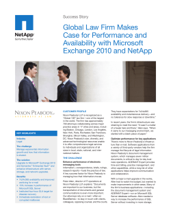 NetApp Success Story - Global Law Firm Makes Case