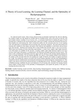 A Theory of Local Learning, the Learning Channel, and the