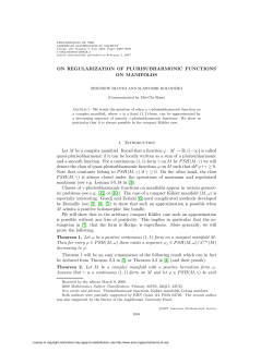 ON REGULARIZATION OF PLURISUBHARMONIC FUNCTIONS ON