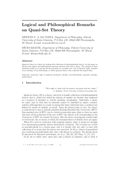 Logical and Philosophical Remarks on Quasi