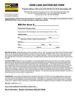 farm land auction bid form