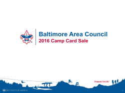 Camp Card Kick-Off Sample Agenda