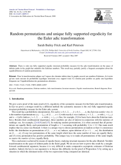 Random permutations and unique fully supported - UNC