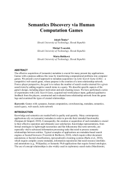 Semantics Discovery via Human Computation Games