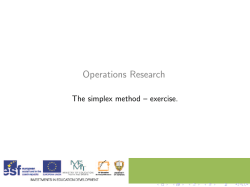 Linear programming - Operations Research