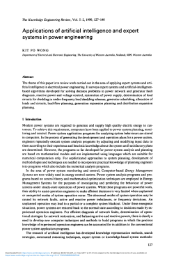 Applications of artificial intelligence and expert