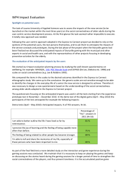 Outcomes of WP4 - Express2Connect