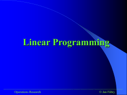A Linear Programming