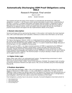 Automatically Discharging VDM Proof Obligations using HOL4