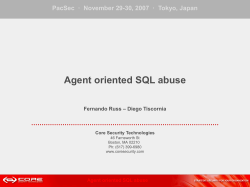 Agent oriented SQL abuse
