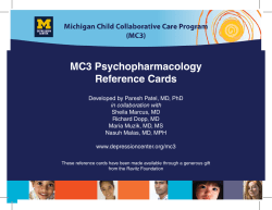MC3 Psychopharmacology Reference Cards