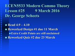 ECEN5533 Lecture #25-27