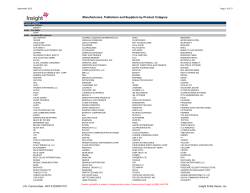 Manufacturers, Publishers and Suppliers by