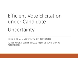 Efficient Vote Elicitation under Candidate Uncertainty