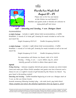 Saturday and Sunday, 9 am Shotgun Start