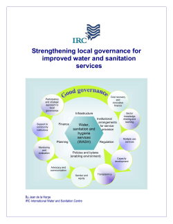 Strengthening local governance for improved water and