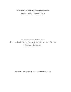 Rationali3ability in Incomplete Information Games