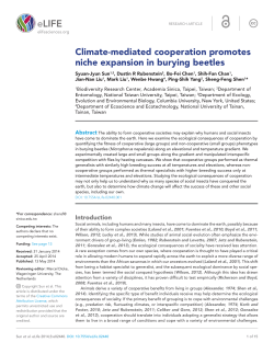 Climate-mediated cooperation promotes niche expansion in burying