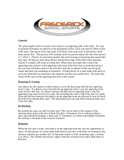 General: The game begins with two teams of two players on