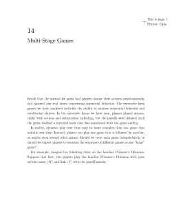 Multi-Stage Games - Faculty Directory | Berkeley-Haas