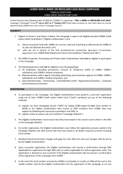 uobm win a bmw or rm10,000 cash back campaign