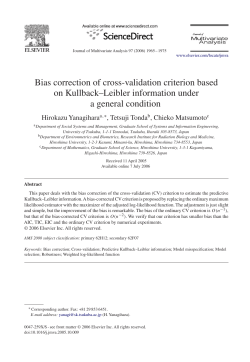 Bias correction of cross-validation criterion based on Kullback