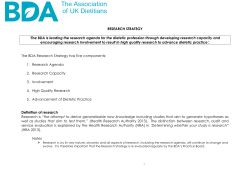 Research Strategy - British Dietetic Association