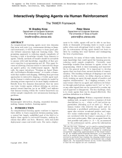 Interactively Shaping Agents via Human Reinforcement