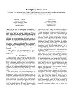 Gaming for (Citizen) Science - Kevin Crowston