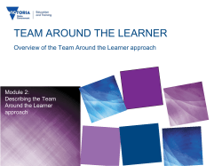 Team Around the Learner Module 2 The TAL Approach