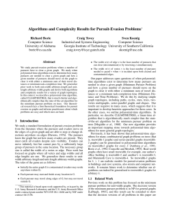 Algorithms and Complexity Results for Pursuit