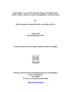 Implications for Bidding and Revenue - Cowles Foundation