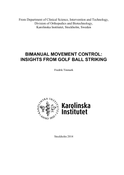 BIMANUAL MOVEMENT CONTROL: INSIGHTS FROM GOLF BALL
