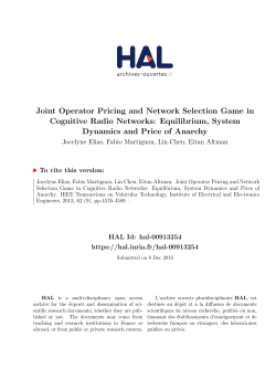 Joint Operator Pricing and Network Selection Game in - HAL