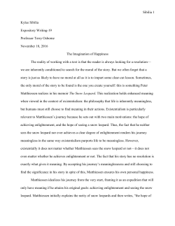 Sibilia Kylee Sibilia Expository Writing