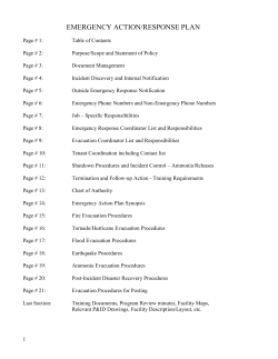 emergency action/response plan