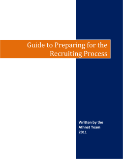 Guide to Preparing for the Recruiting Process
