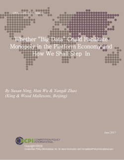 Big Data - Competition Policy International