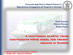 A MUlTiMODAl ElASTiC TRADE COEFFiCiENTS