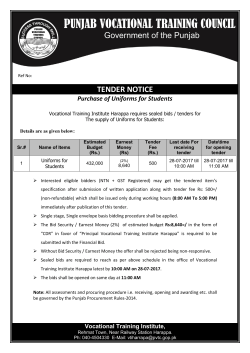 TENDER NOTICE