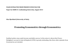 Promoting Econometrics through Econometrica