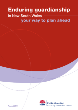 Enduring guardianship - Public Guardian